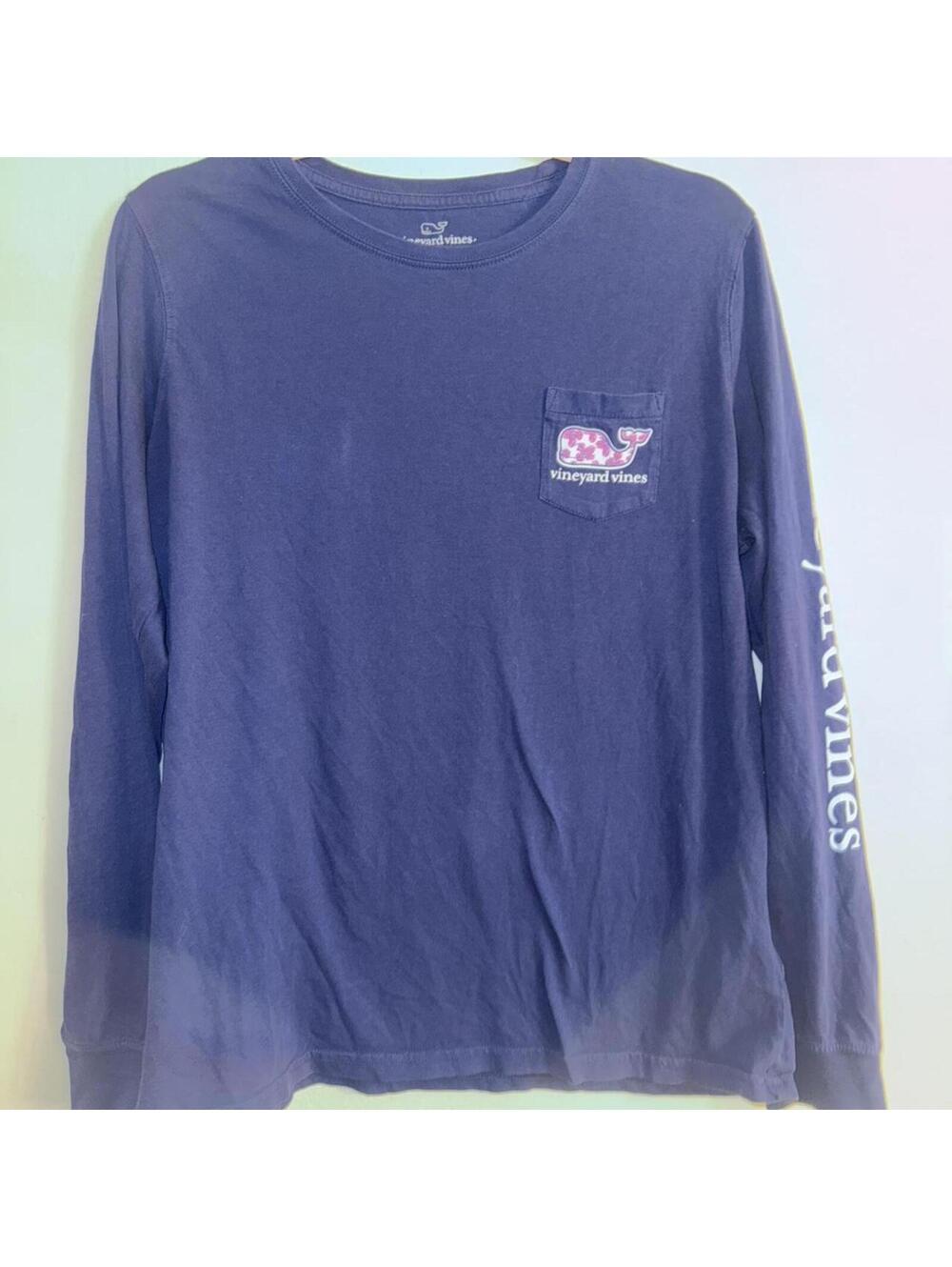 Vineyard Vines Women's Navy and Blue Shirt